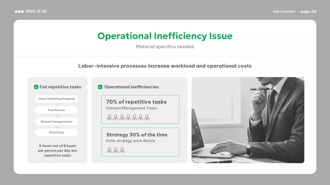 녹색 현대 비즈니스 보고서