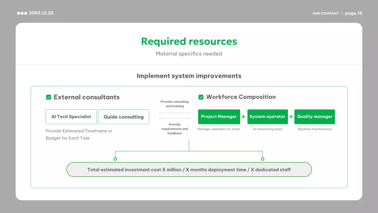 녹색 현대 비즈니스 보고서