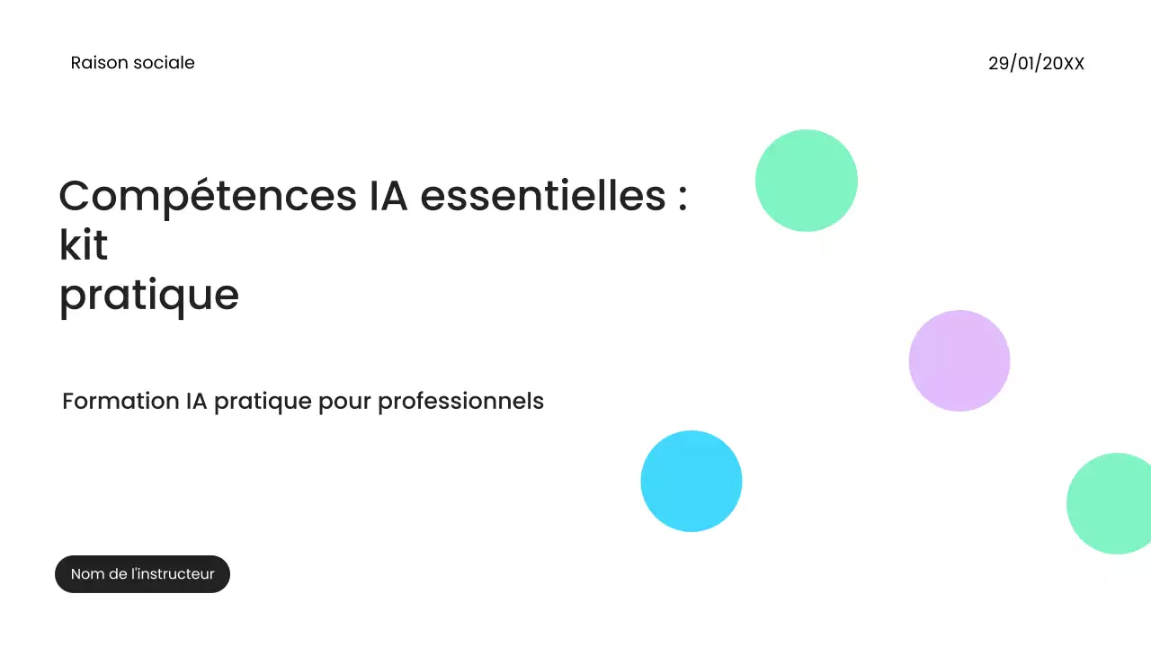 Présentation du cours White Modern AI