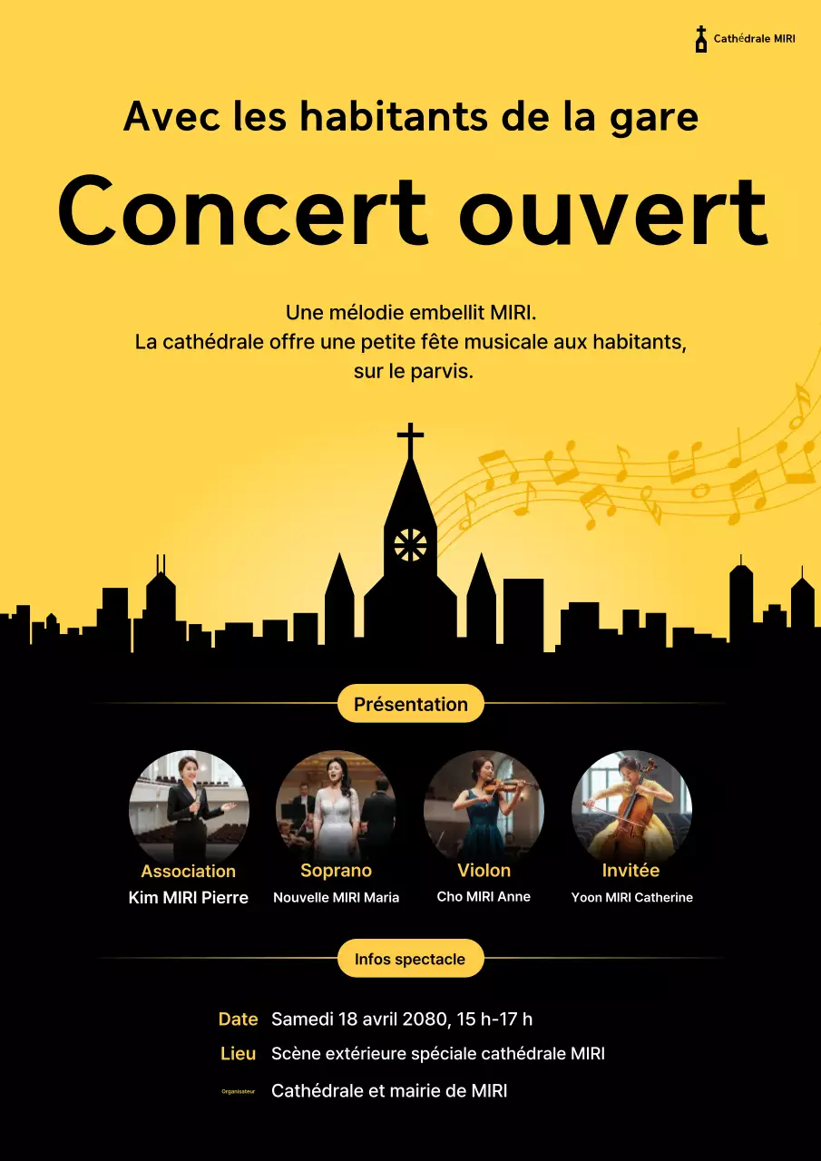 Guide des concerts simplifié jaune