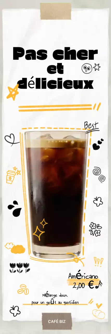 Publicité pour White Pop Coffee