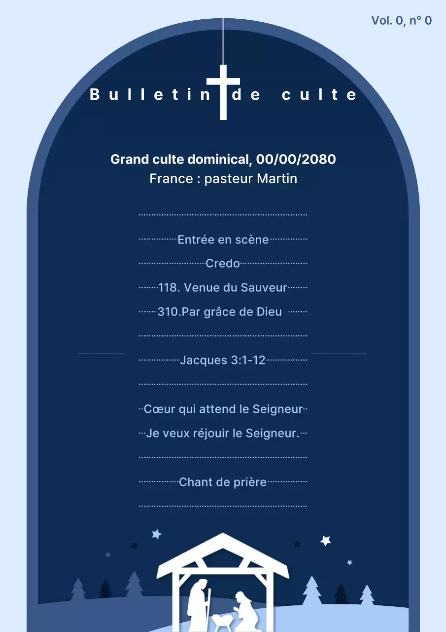 Guide de culte classique bleu