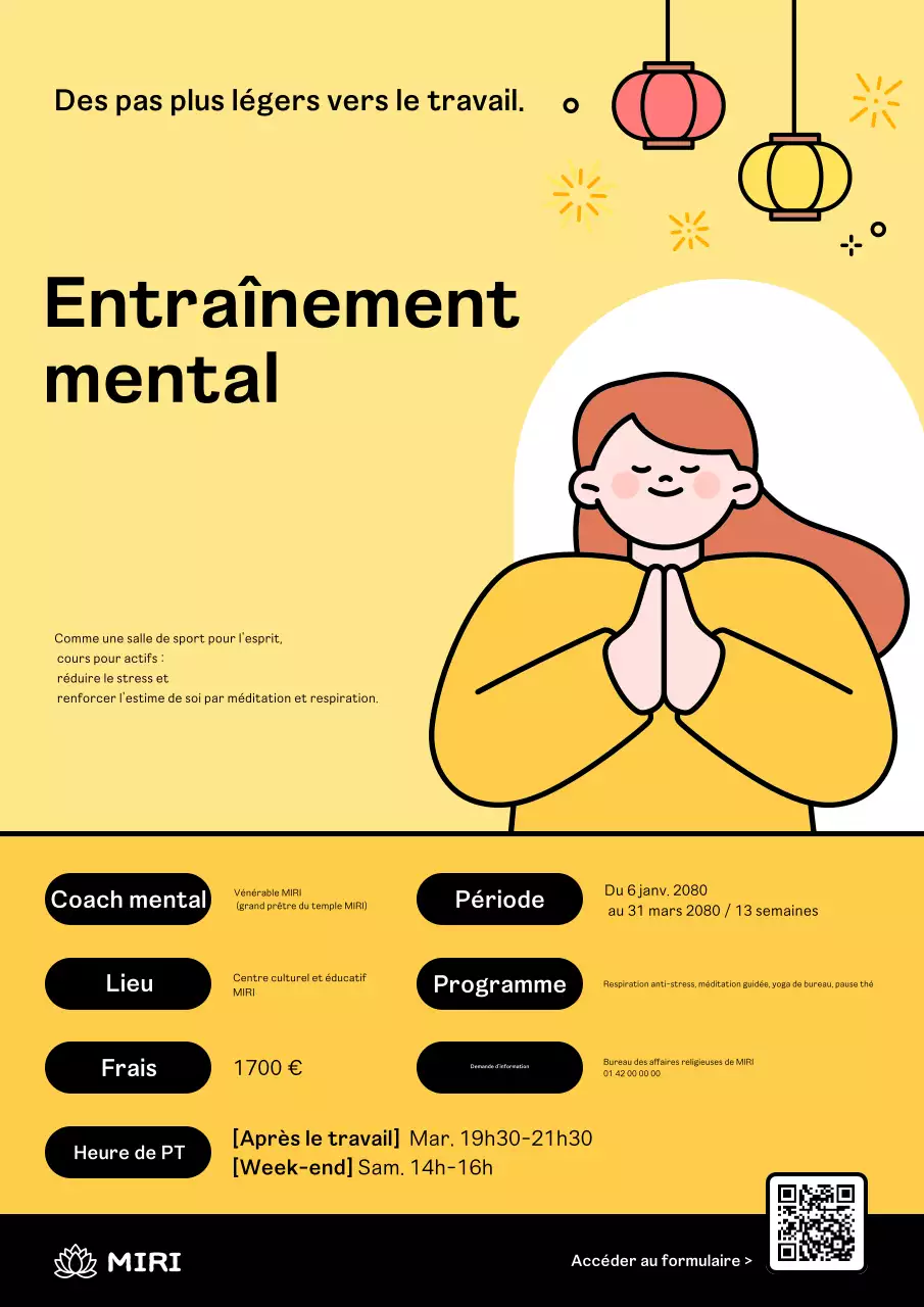 Promotion du programme de méditation Yellow Clean