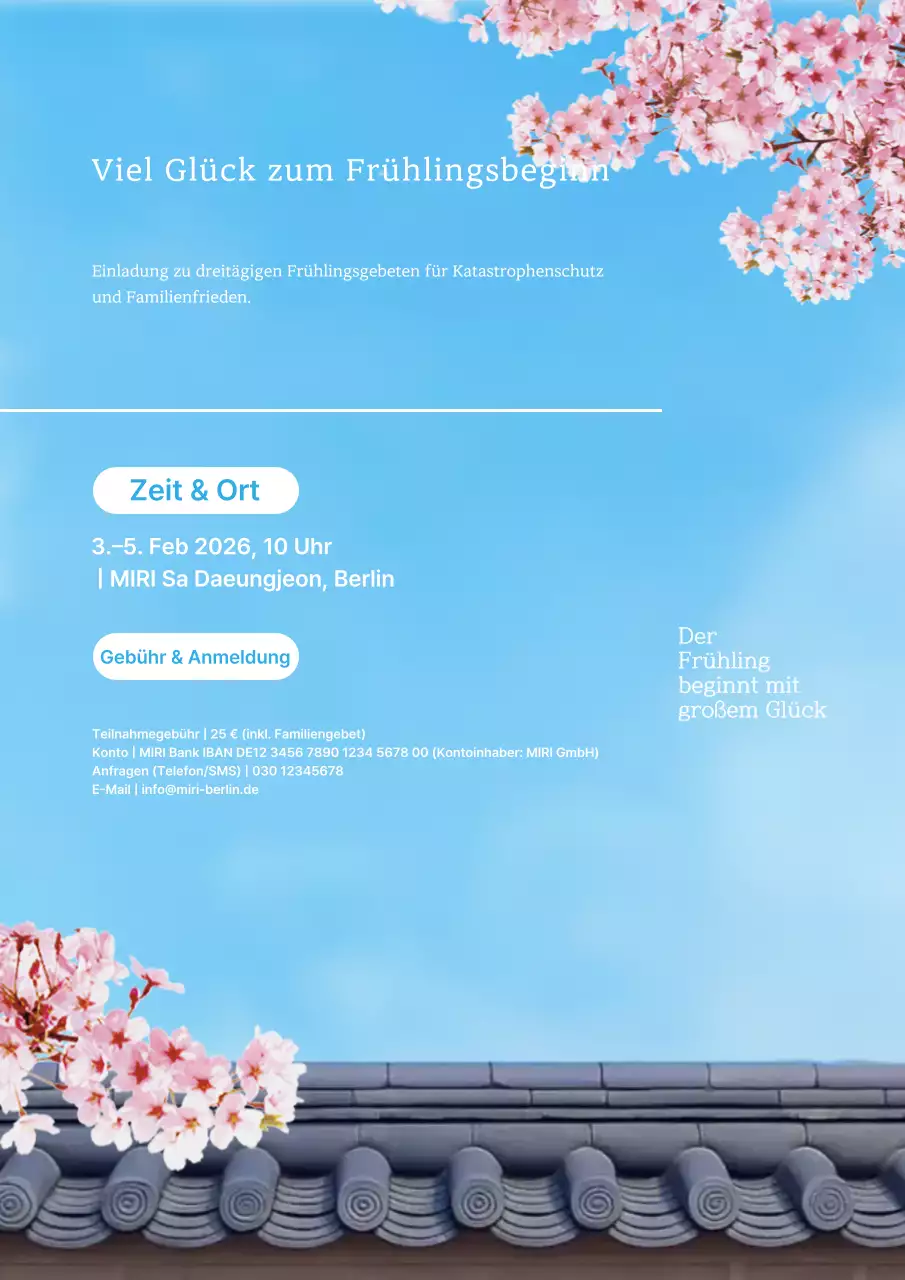 Sky Blue Traditioneller buddhistischer Veranstaltungsführer