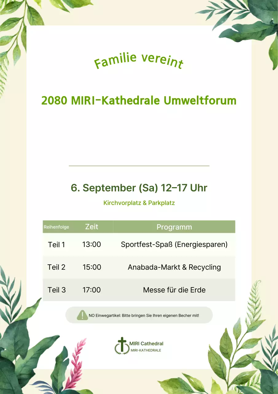 Grüne Natur-Umweltveranstaltung