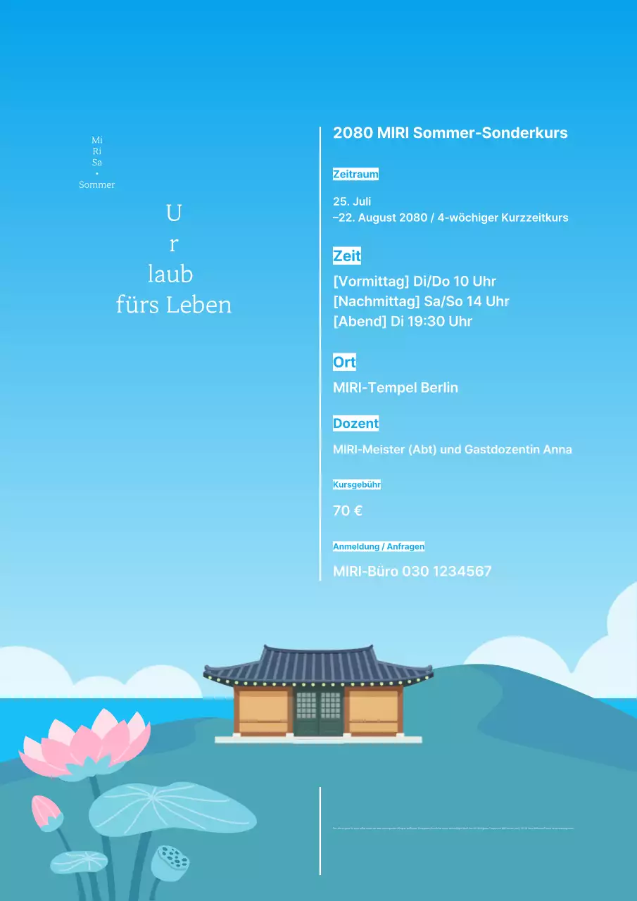 Sky Blue Traditioneller Sommer-Sondervortragsführer