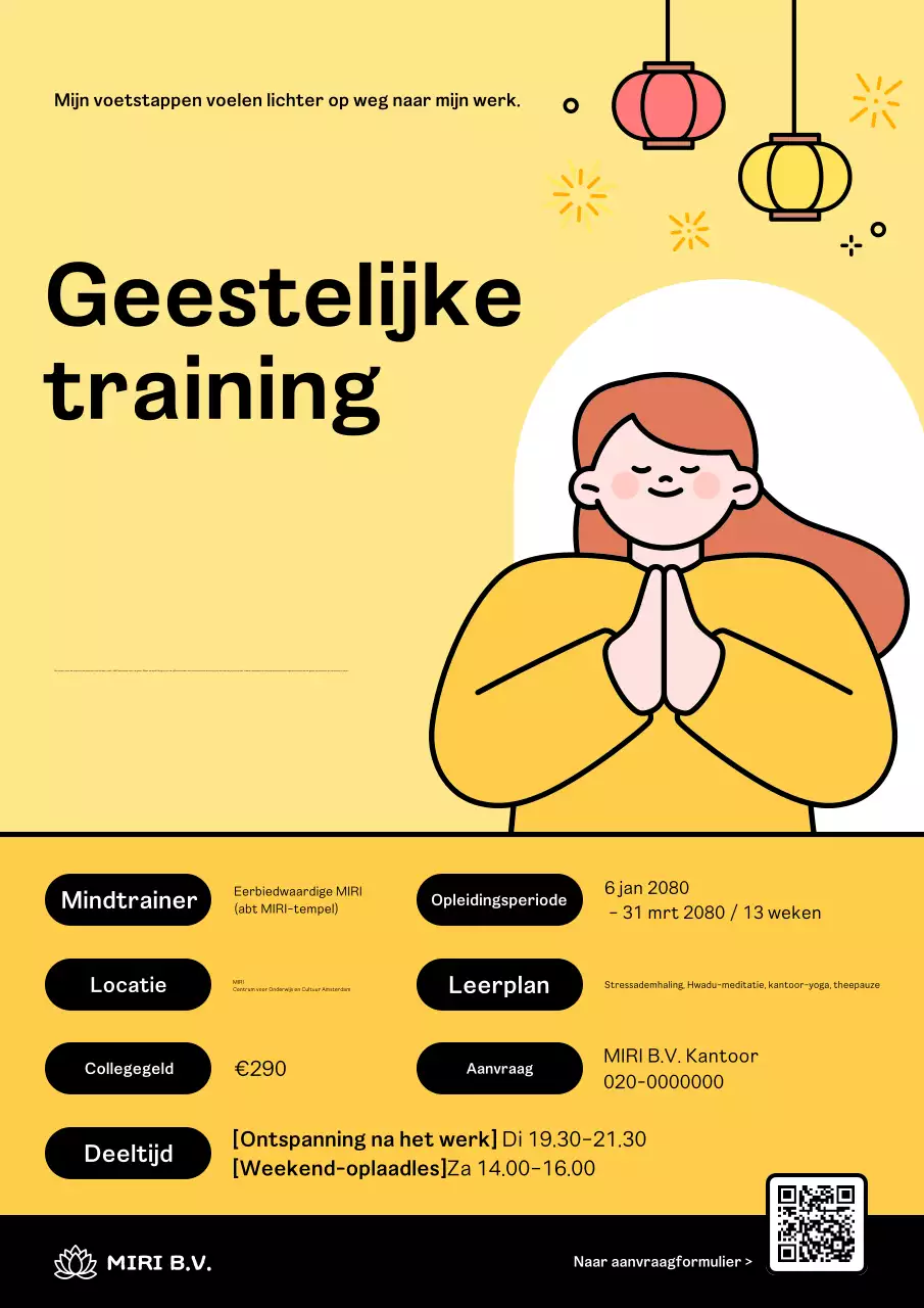 Promotie van het Yellow Clean meditatieprogramma