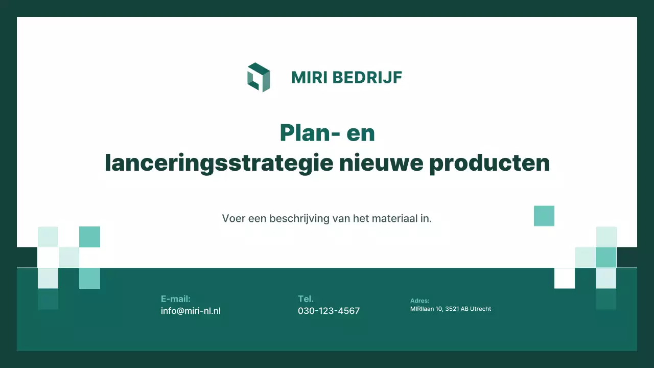 Groen Modern Planning Rapport