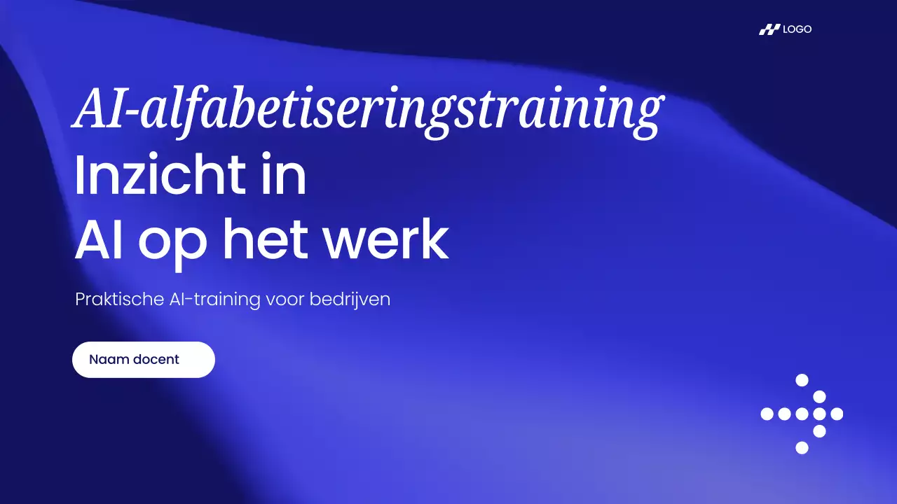 Uitnodiging voor een cursus over moderne blauwe AI