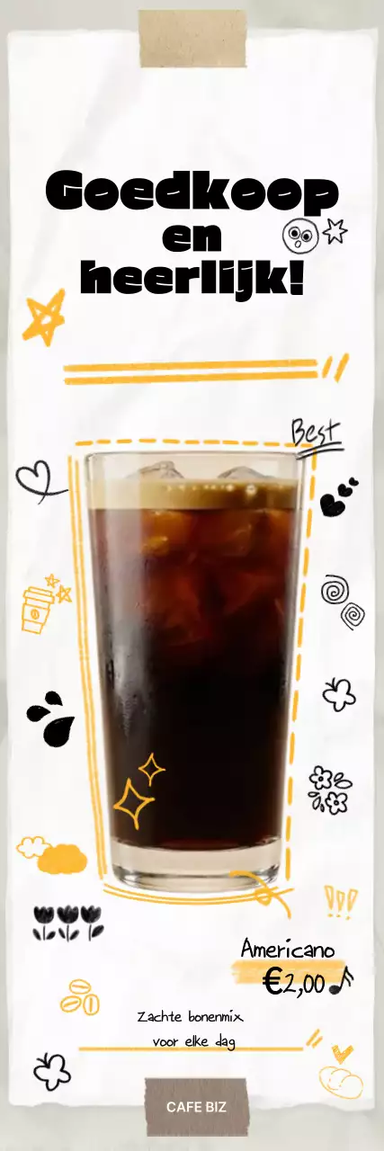 White Pop Coffee-advertentie