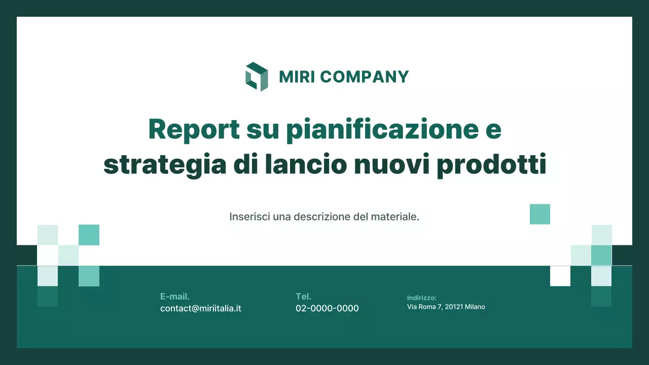 Rapporto di pianificazione moderna e verde
