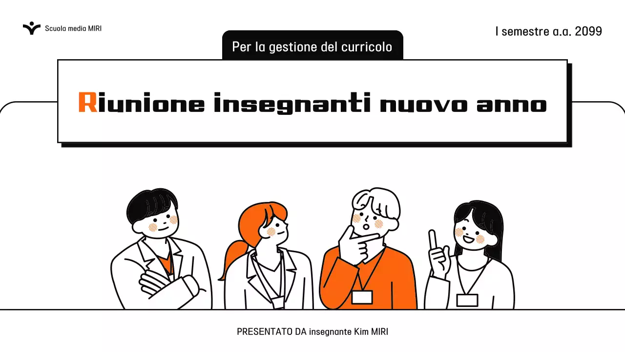 Guida alla riunione di formazione semplice arancione