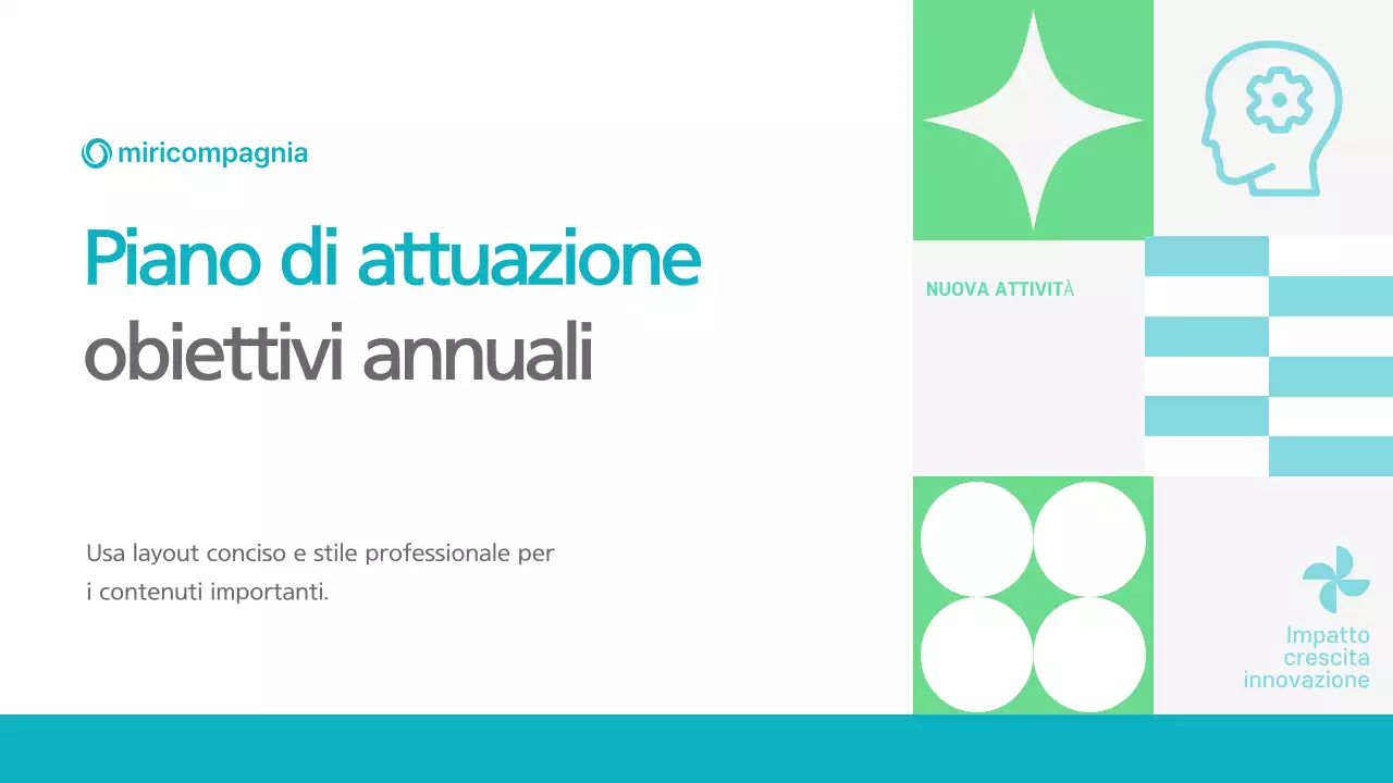 Una proposta di business plan color menta ed elegante