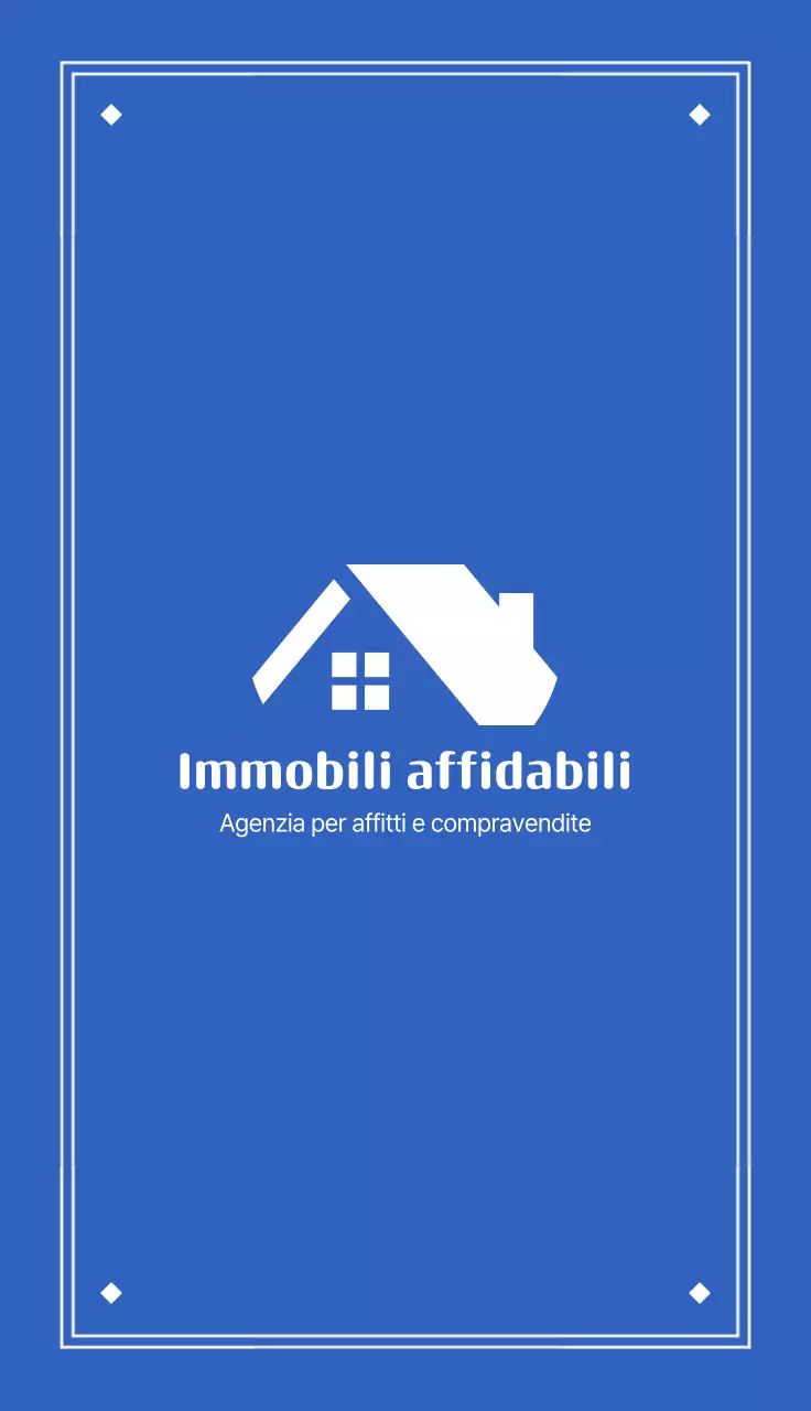 Annuncio immobiliare semplice blu