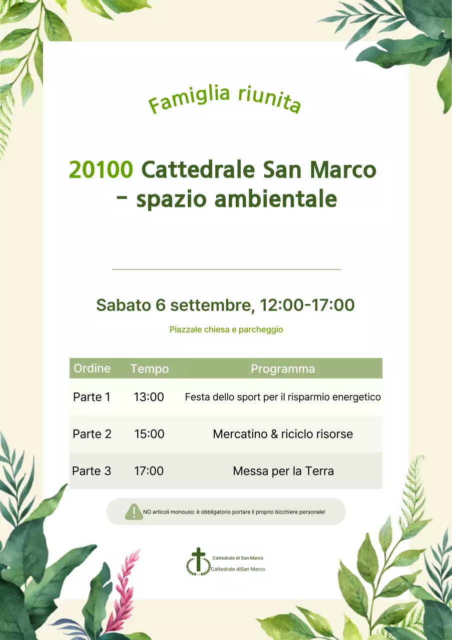 Evento sull'ambiente della natura verde