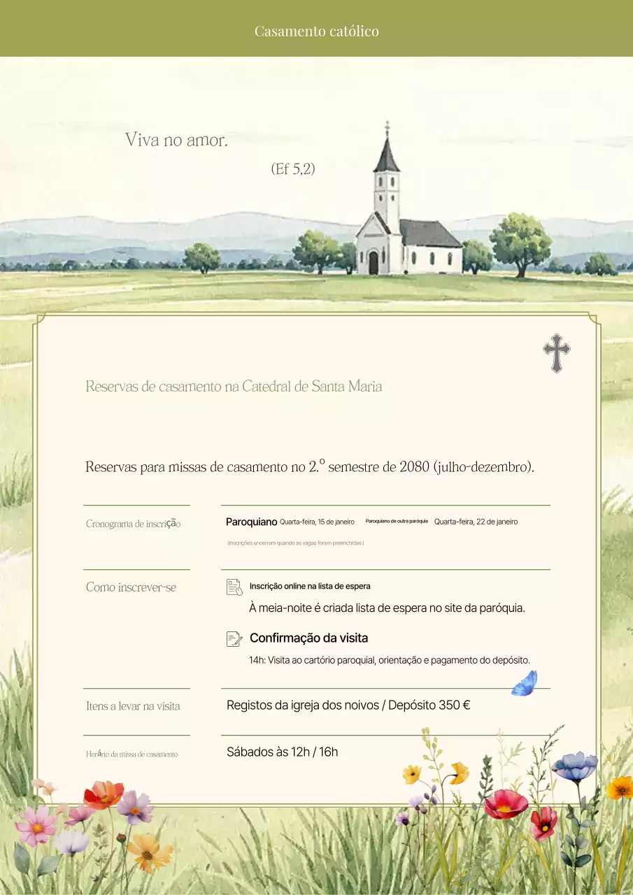 Guia de Casamento Tradicional Bege