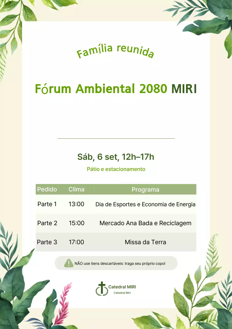 Evento sobre o Meio Ambiente e a Natureza Verde