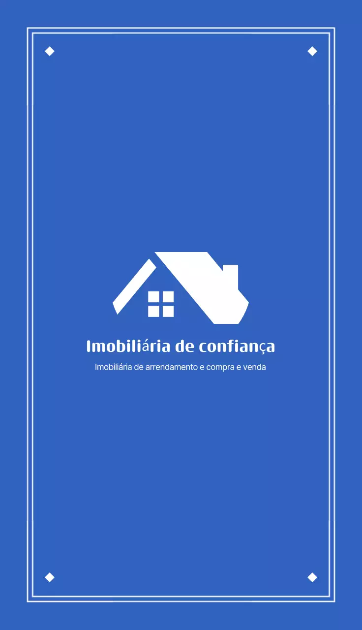 Anúncio imobiliário simples e azul