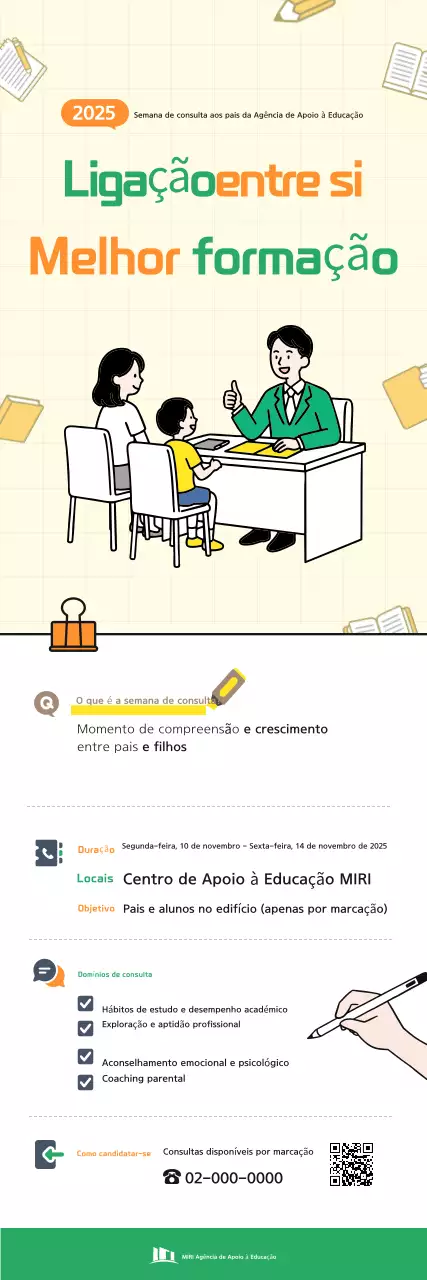 Guia de Aconselhamento Educacional da Orange Modern