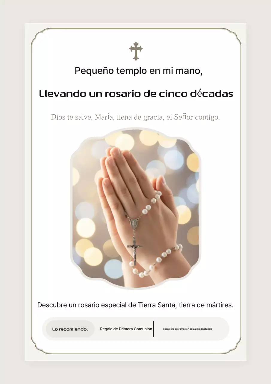 Promoción religiosa clásica beige