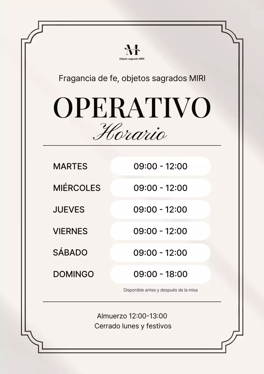 Horario de atención de Beige Classic