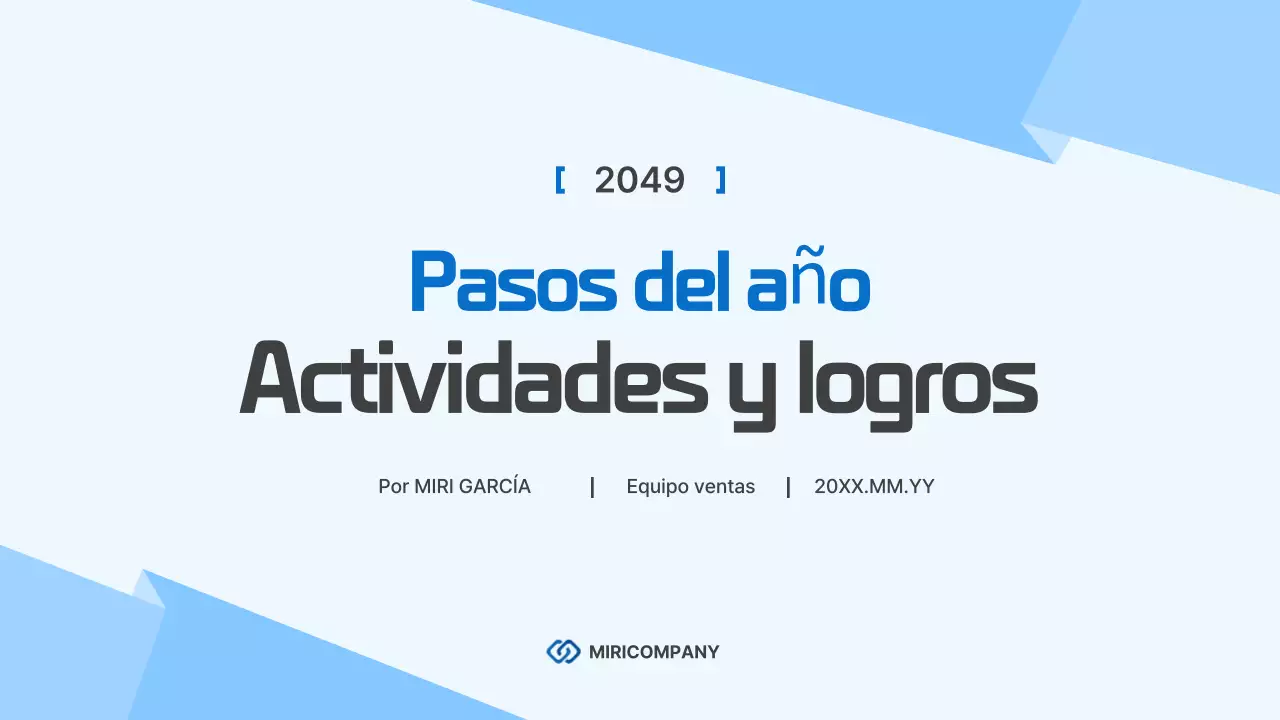 Informe empresarial corporativo moderno en azul cielo