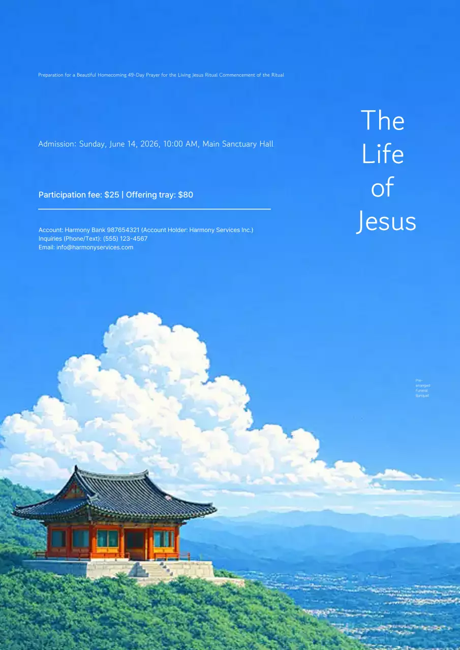 Blue Traditional Event Guide