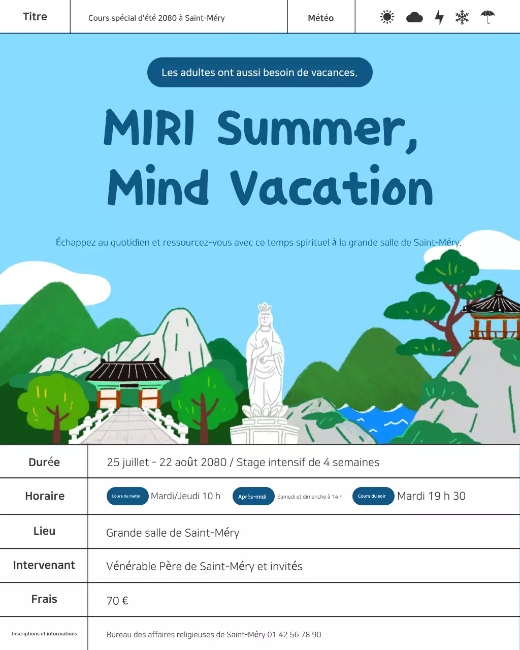 Guide du programme de méditation orientale Sky Blue