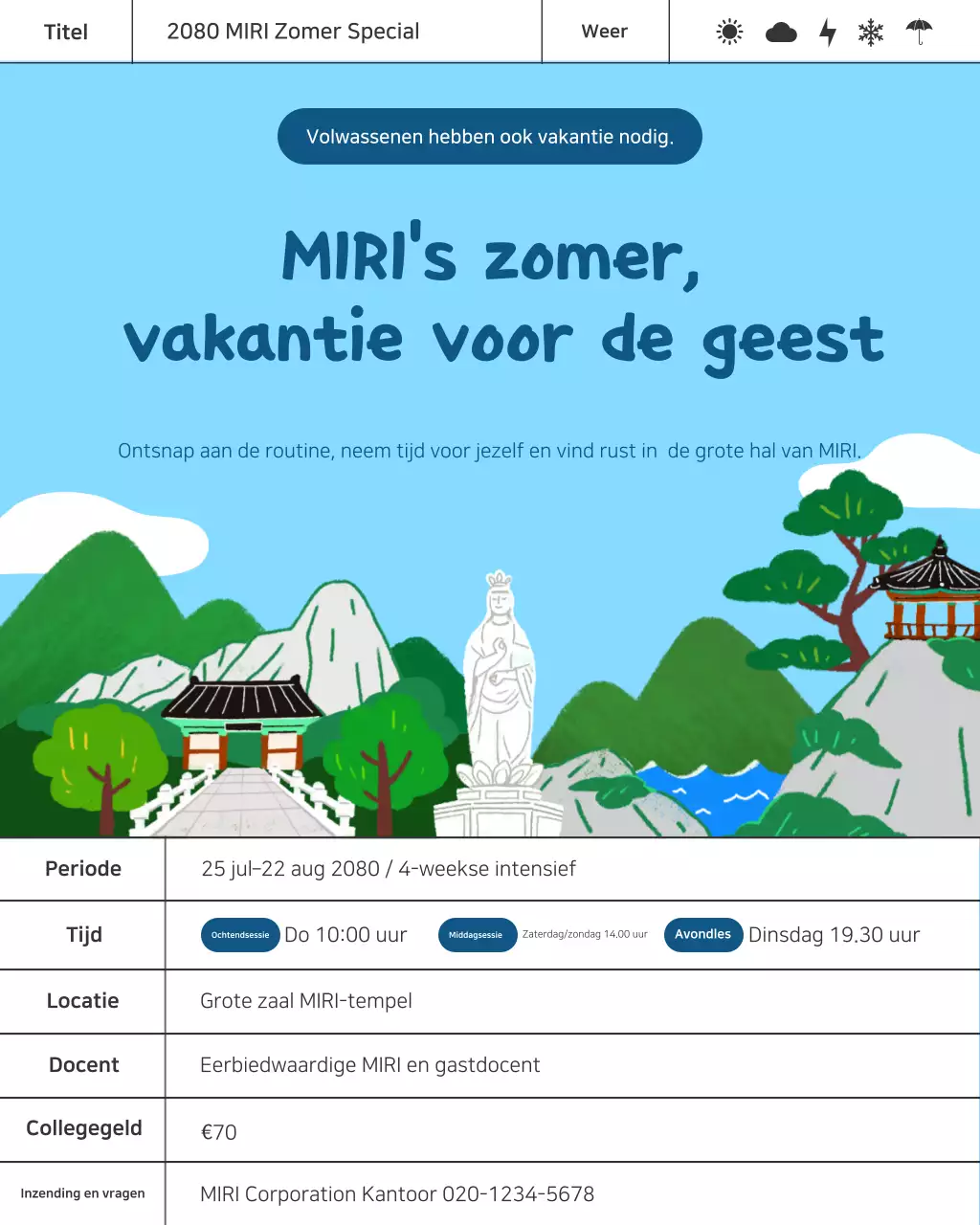 Gids voor het Sky Blue Oriental meditatieprogramma