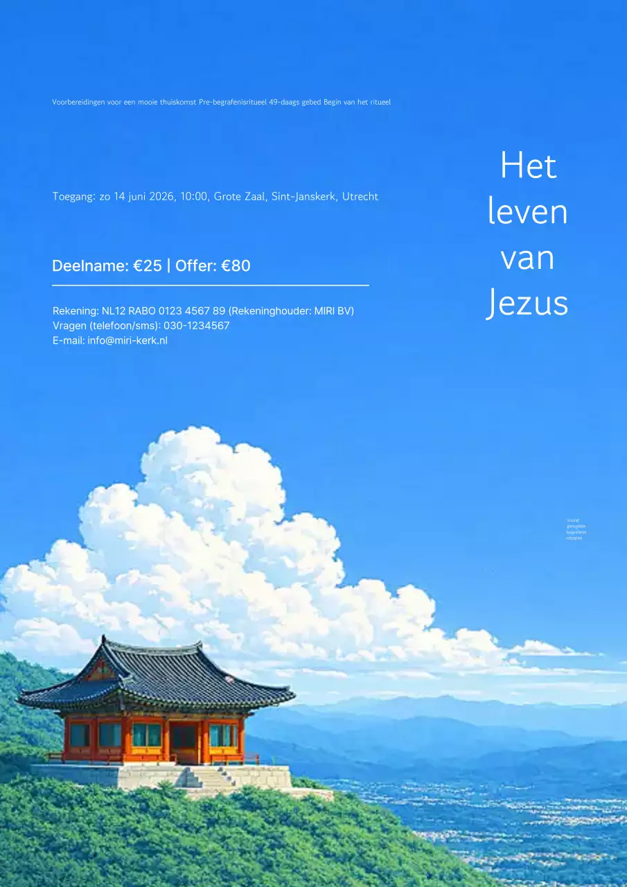 Blauwe Traditionele Evenementengids