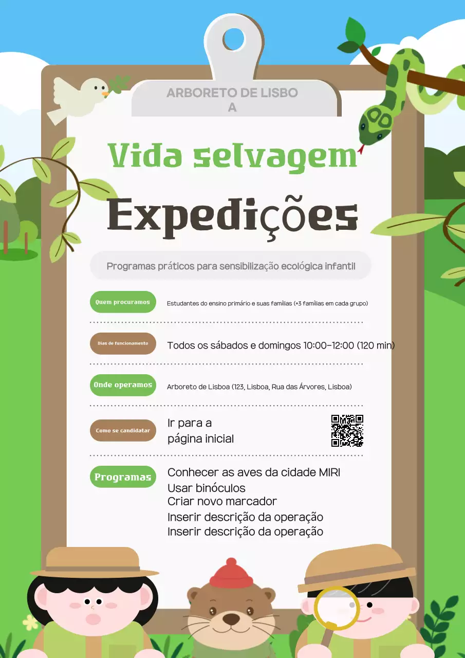 Recrutamento para a Experiência Ecológica Green Baby