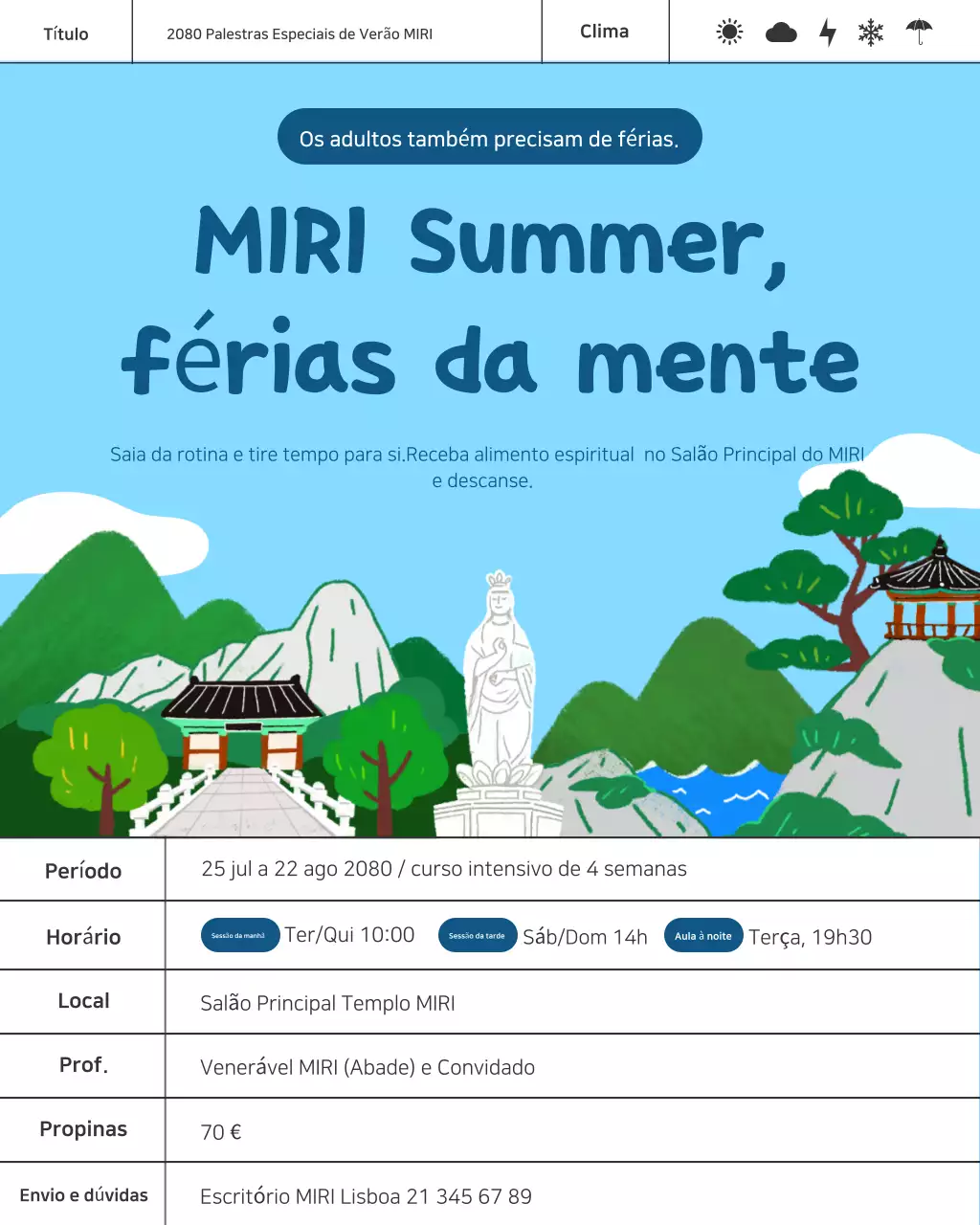 Guia do Programa de Meditação Oriental Azul Celeste