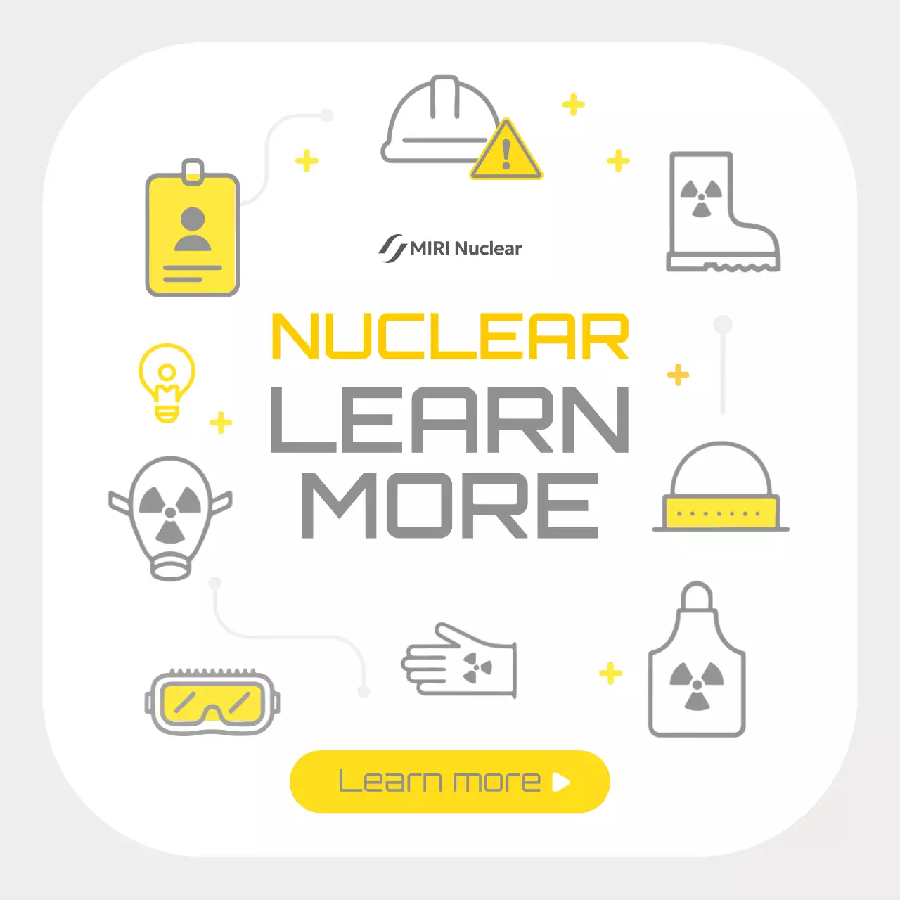 pengumuman informasi nuklir modern berwarna kuning