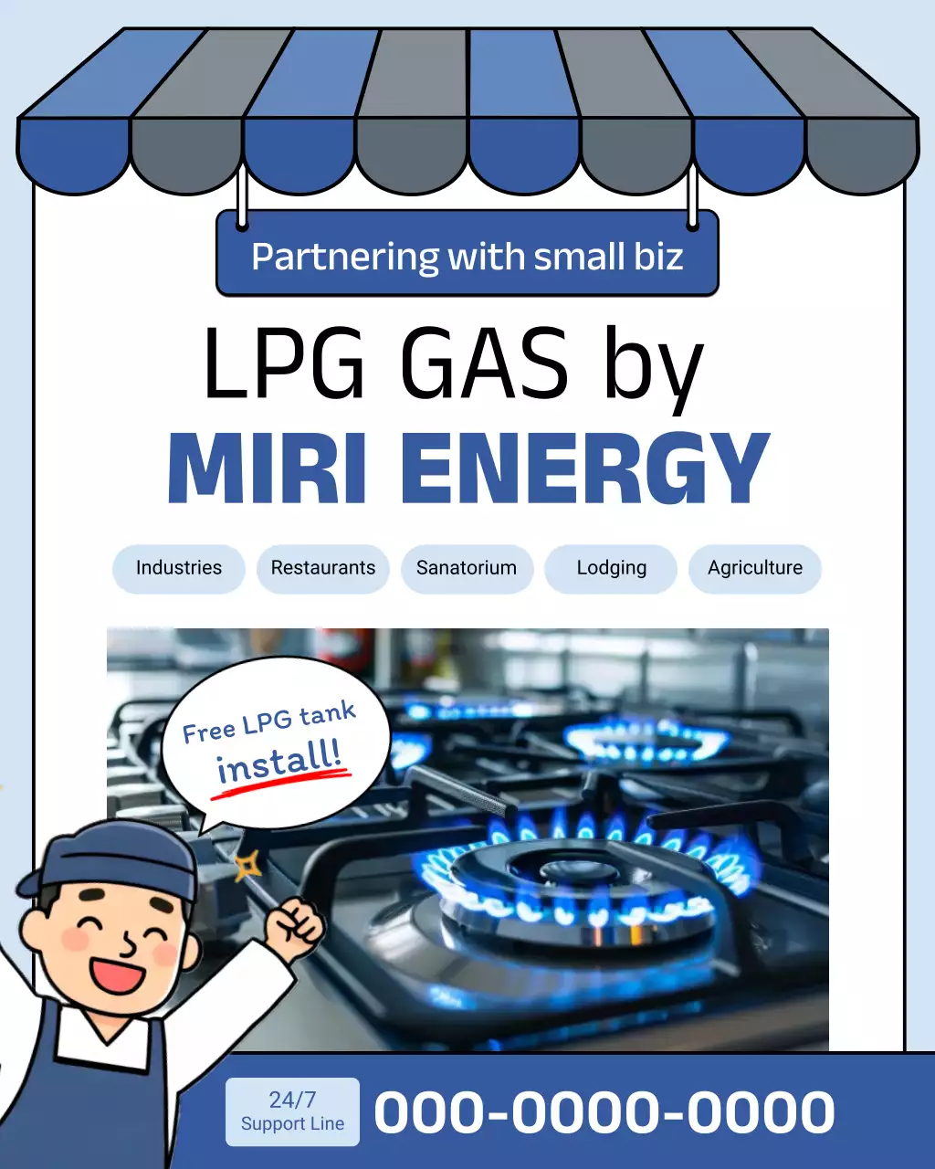 blue modern energy promotion