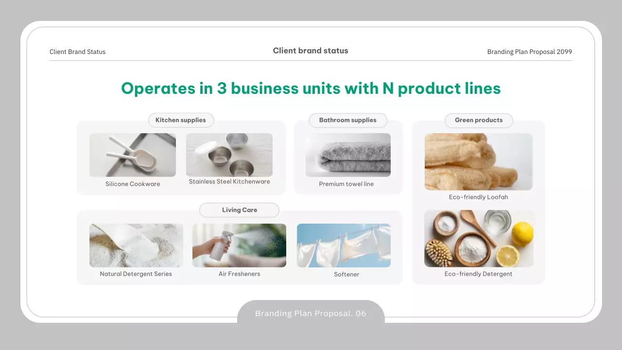 회색 전문 브랜딩 계획 문서