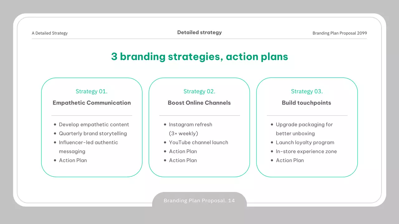 회색 전문 브랜딩 계획 문서