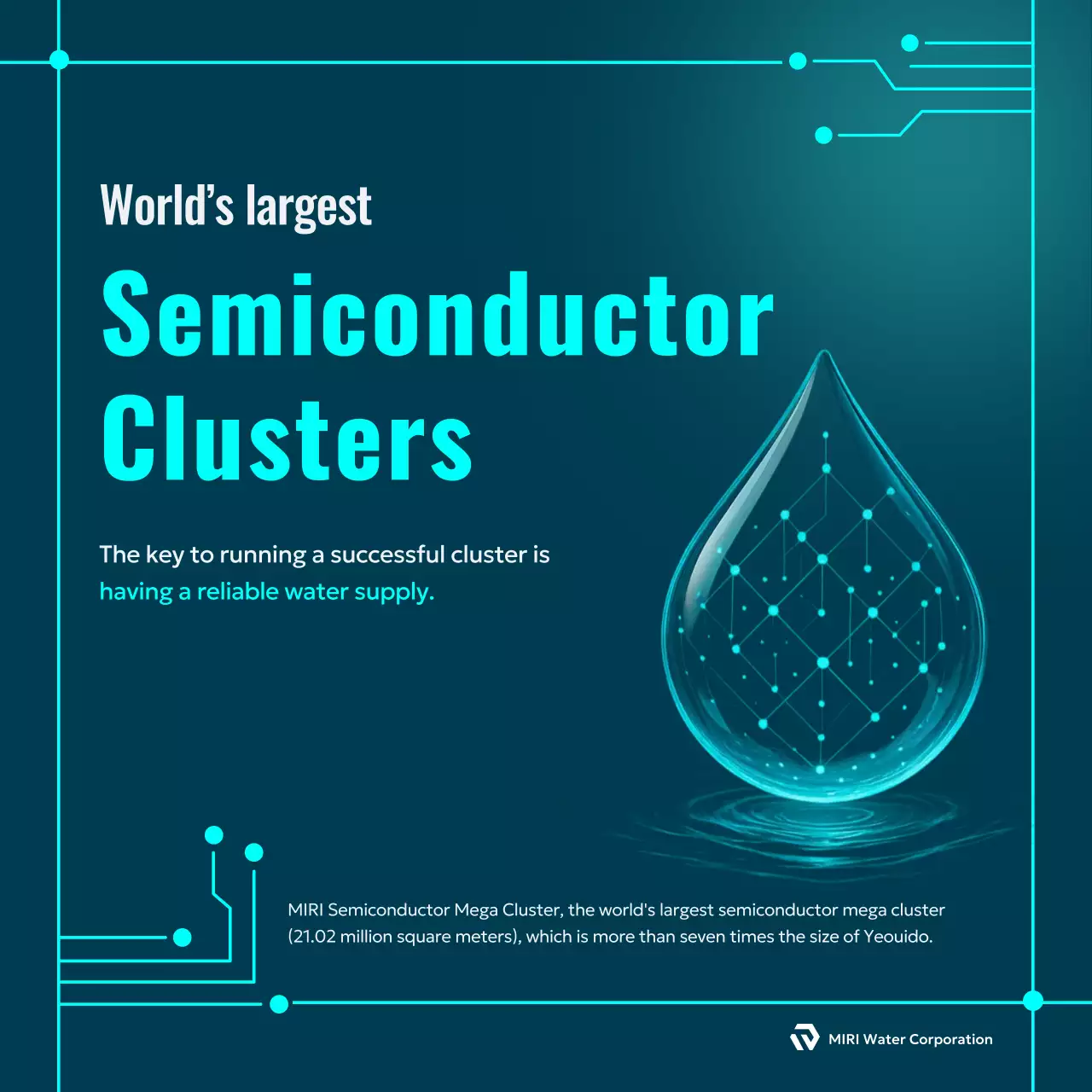 iklan semikonduktor modern berwarna teal