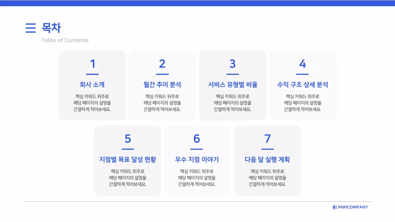 파랑 모던 보고서 분석