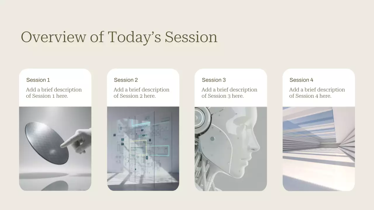 베이지색 현대 AI 강좌 발표