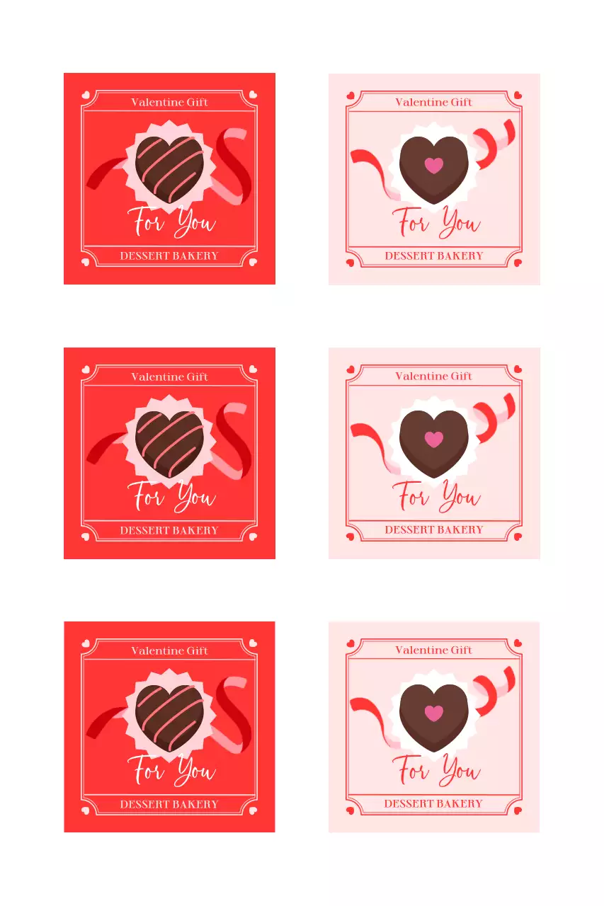 빨강 심플 발렌타인 기념 선물