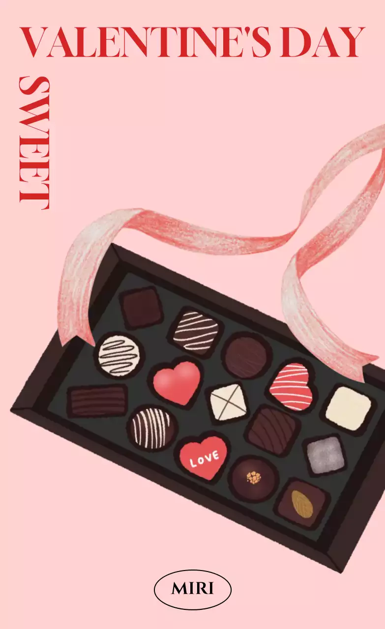 핑크 아기자기한 밸런타인데이 기념