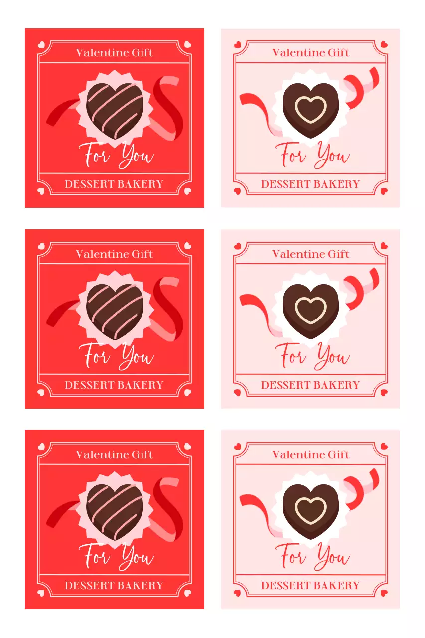 빨강 심플 발렌타인 기념 선물