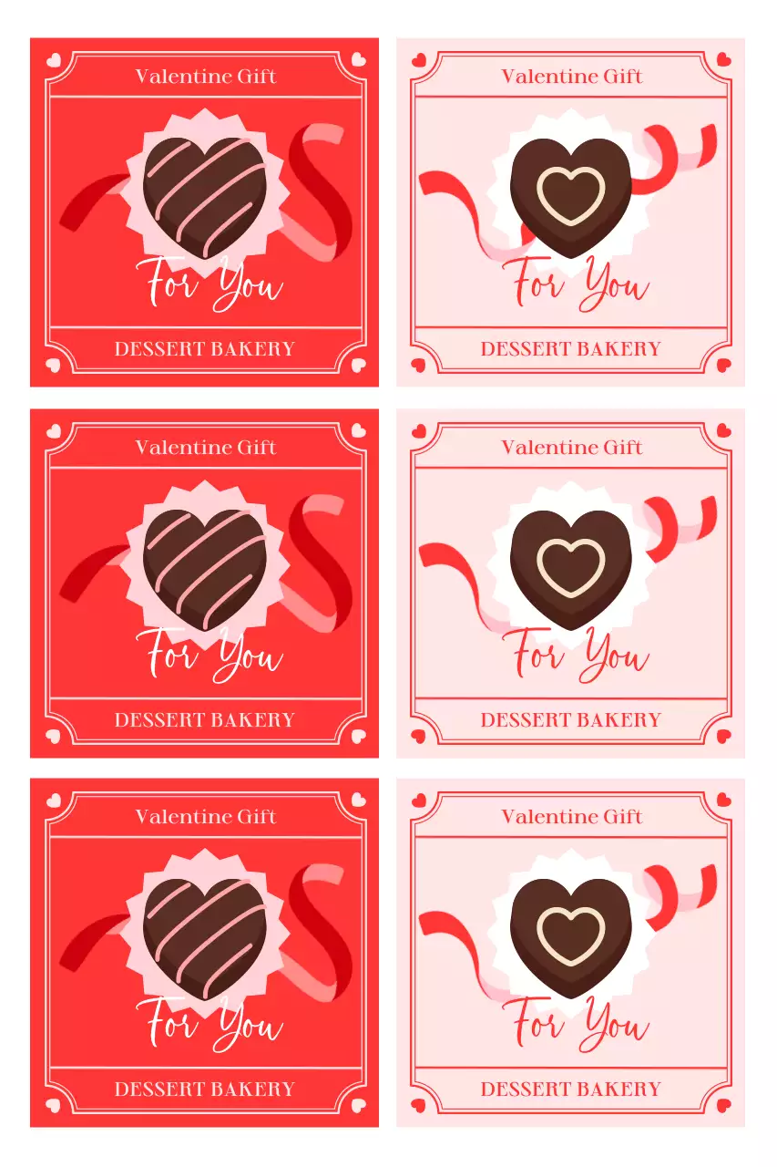 빨강 심플 발렌타인 기념 선물