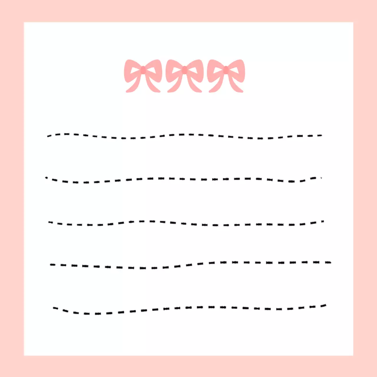 핑크 아기자기한 메모지