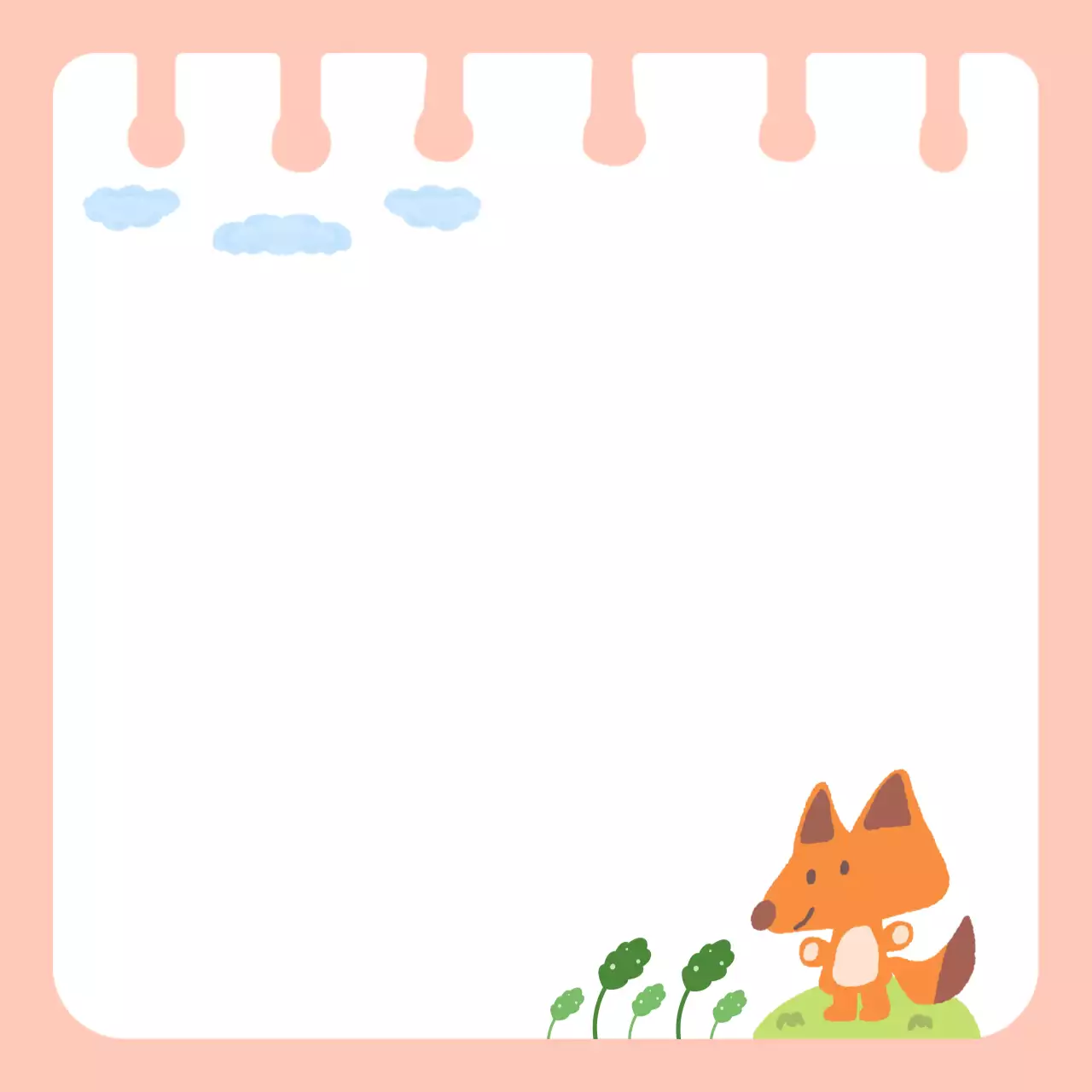 핑크 아기자기한 메모지 디자인