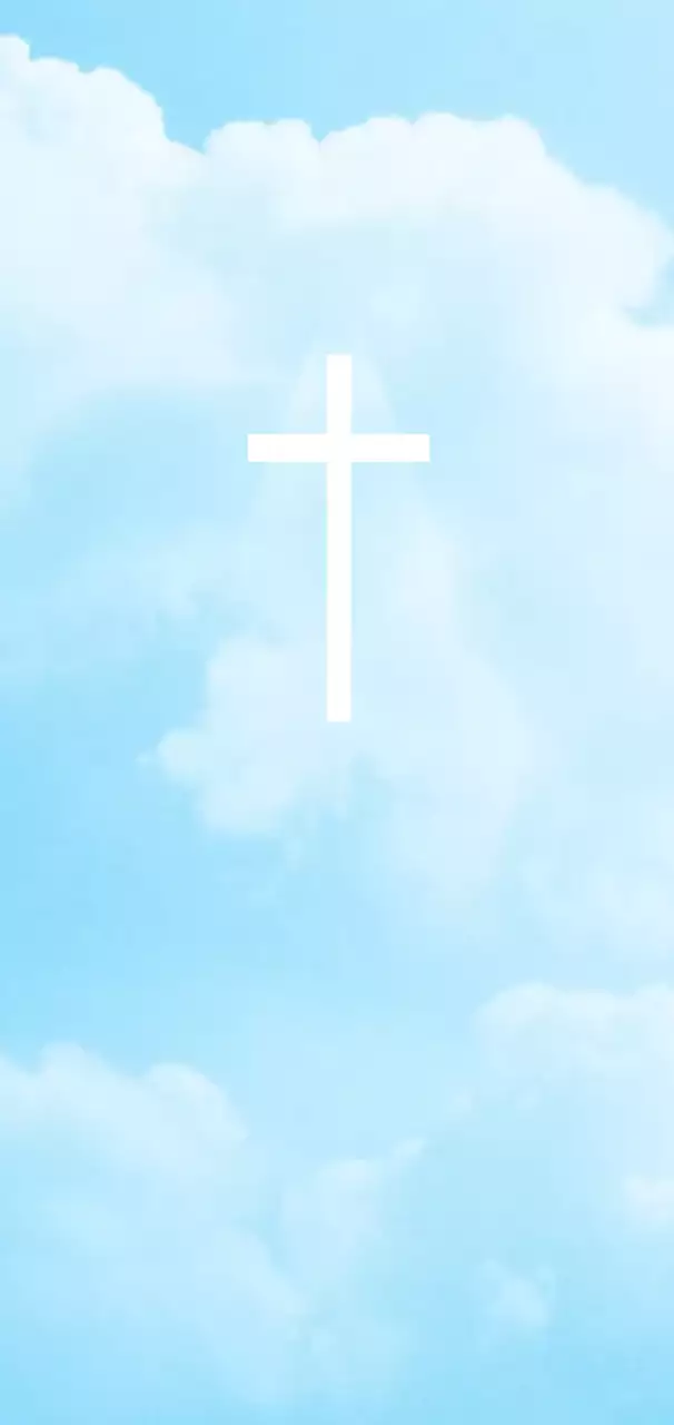 하늘색 심플 종교 예배 안내