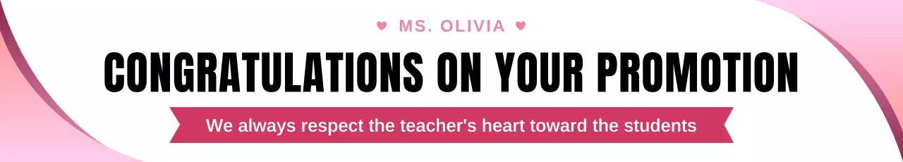 promosi elegan berwarna merah muda, selamat!