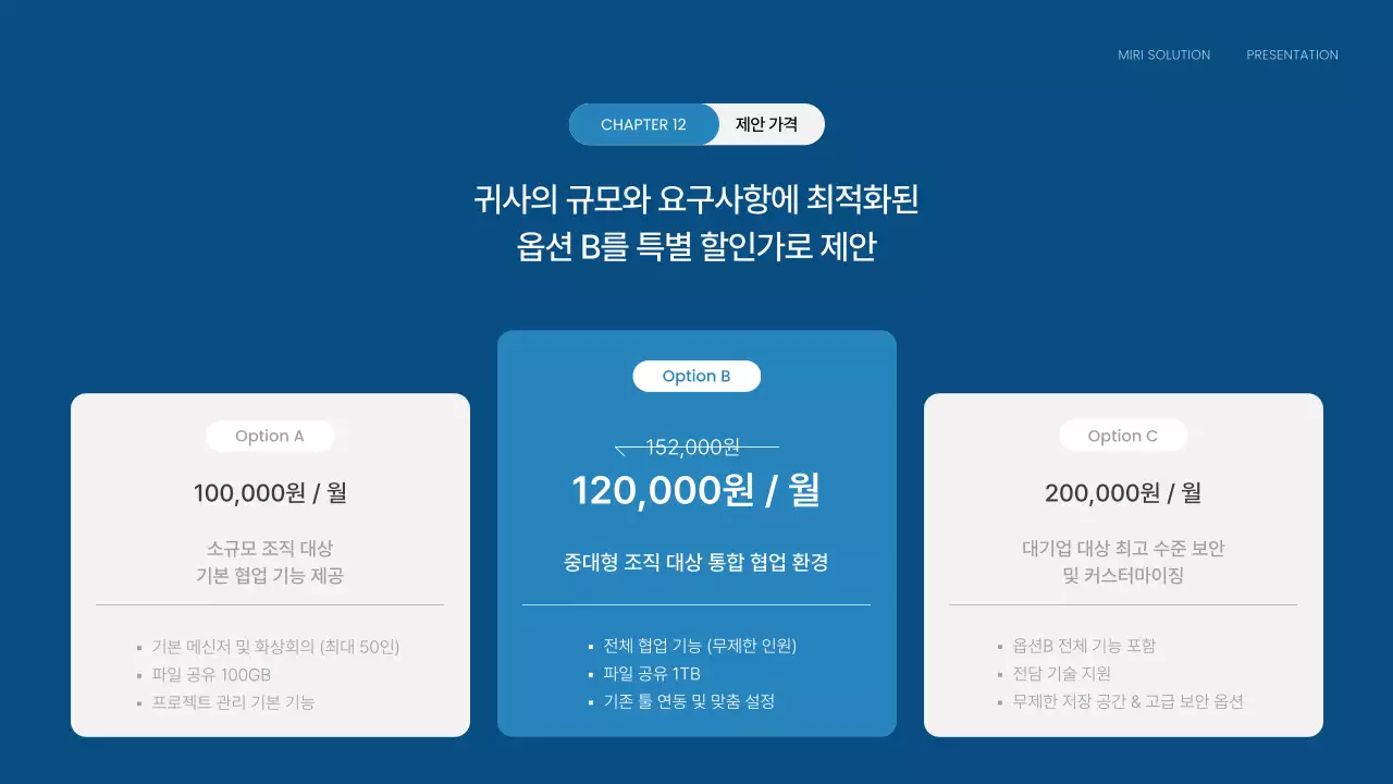 하늘색 모던 영업 제안서