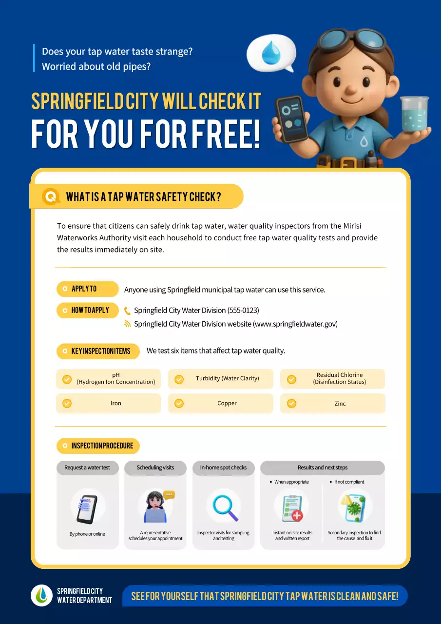 anúncio de segurança aquática moderno azul