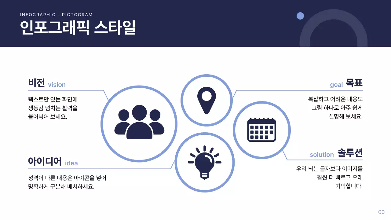 남색 심플 보고서 보고